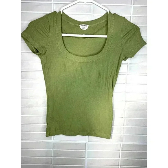 Cotton On Ribbed Shirt - Women’s Extra Small, Slim Fit, Y2K Style - Picture 1 of 4